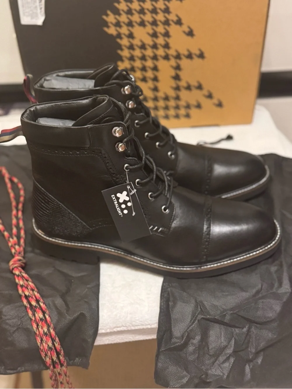 Thomas&Vine Men's Tyrus Tru Comfort Foam Cap Toe Ankle Boots 11.5